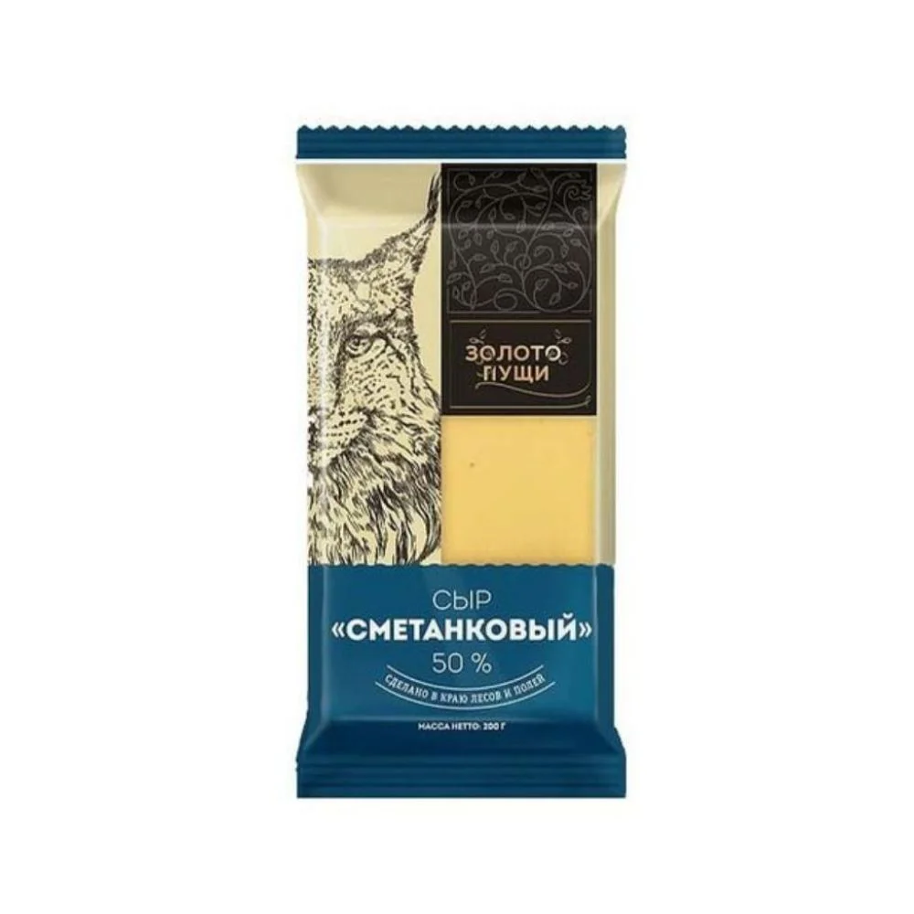 Сыр Золото Пущи Сметанковый 50% 200 г
