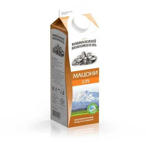 Мацони Кавказский долгожитель 2.5% 900г