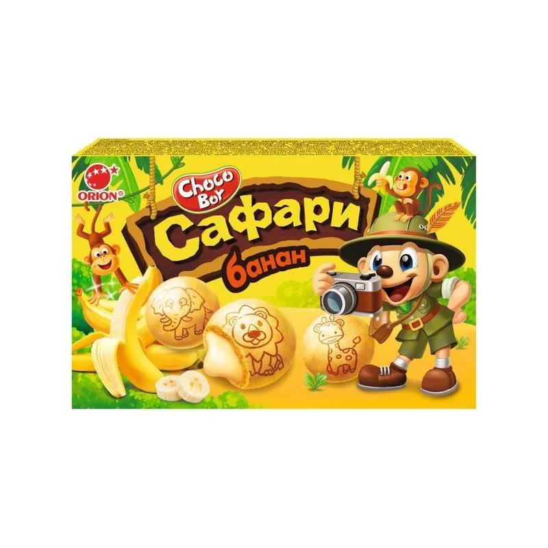 Печенье Чоко Бой Орион  Сафари банан 42 г