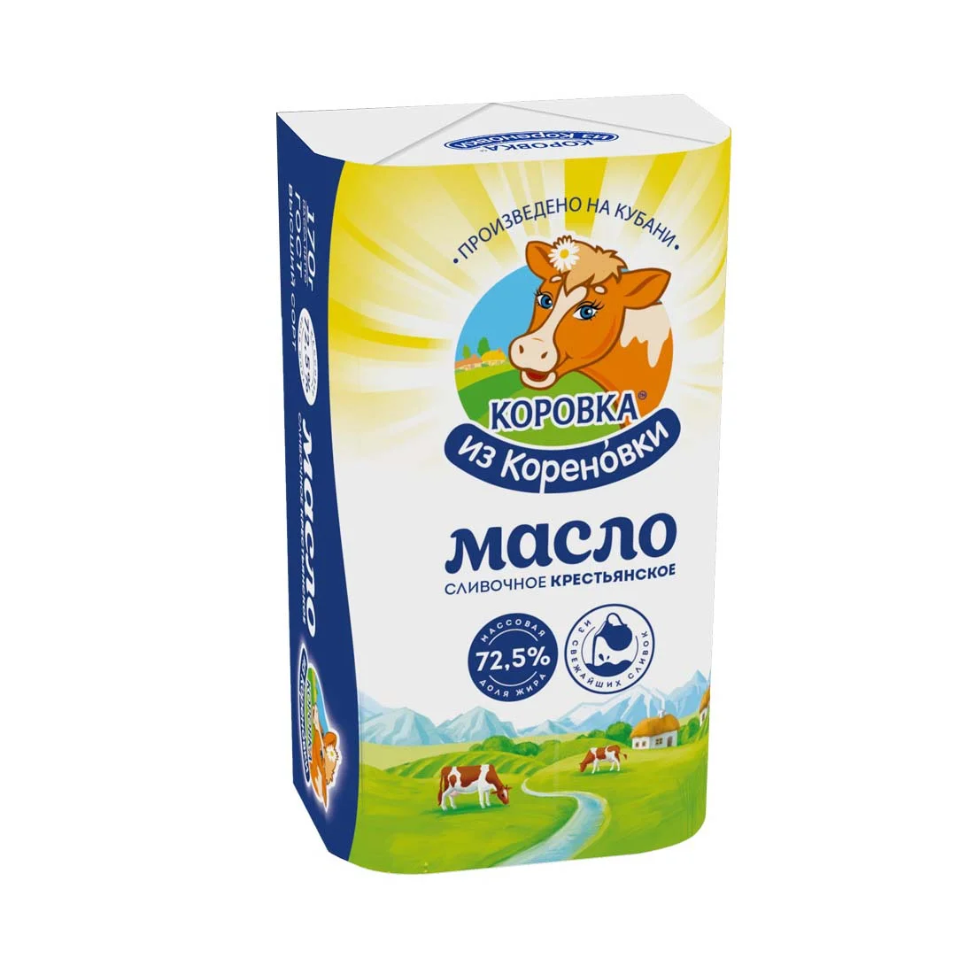Масло сливочное Коровка из Кореновки крестьянское 72.5% 170г