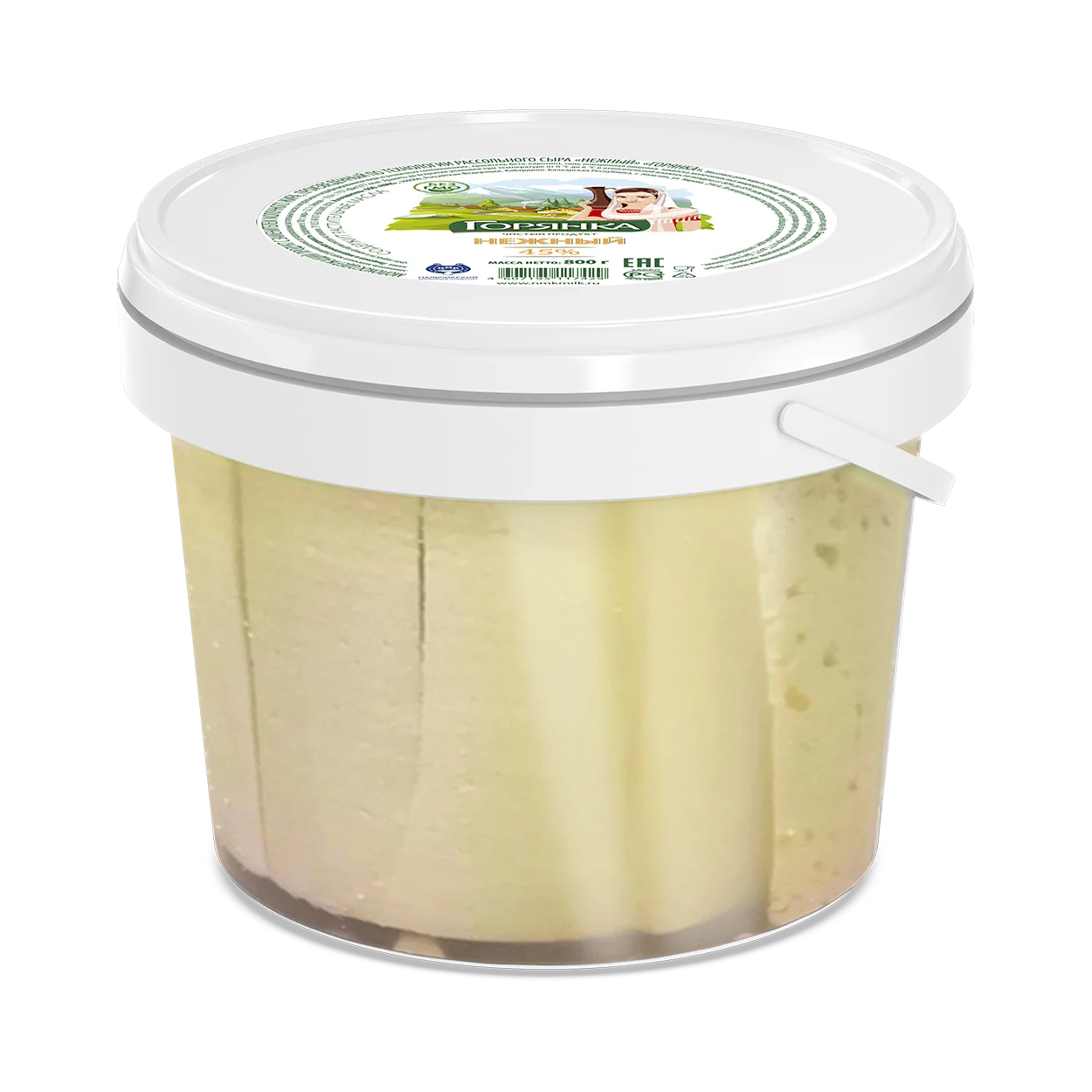 МП с ЗМЖ по технологии сыра Нежный Горянка 40% ведро 800г