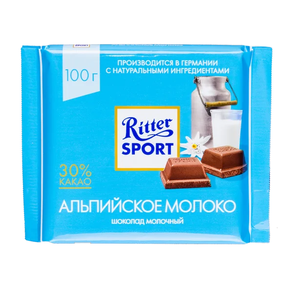 Шоколад Ritter Sport молочный Альпийское молоко 100г