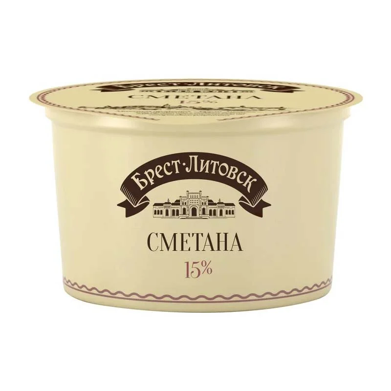 Сметана Брест Литовск 15% 180г