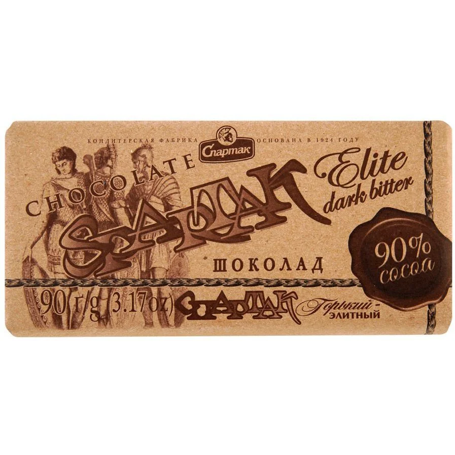 Шоколад Спартак горький Элитный 90%