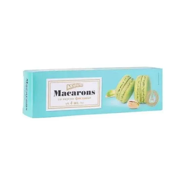 Пирожное Акульчев Macarons Dry миндальное со вкус фисташки 48 г