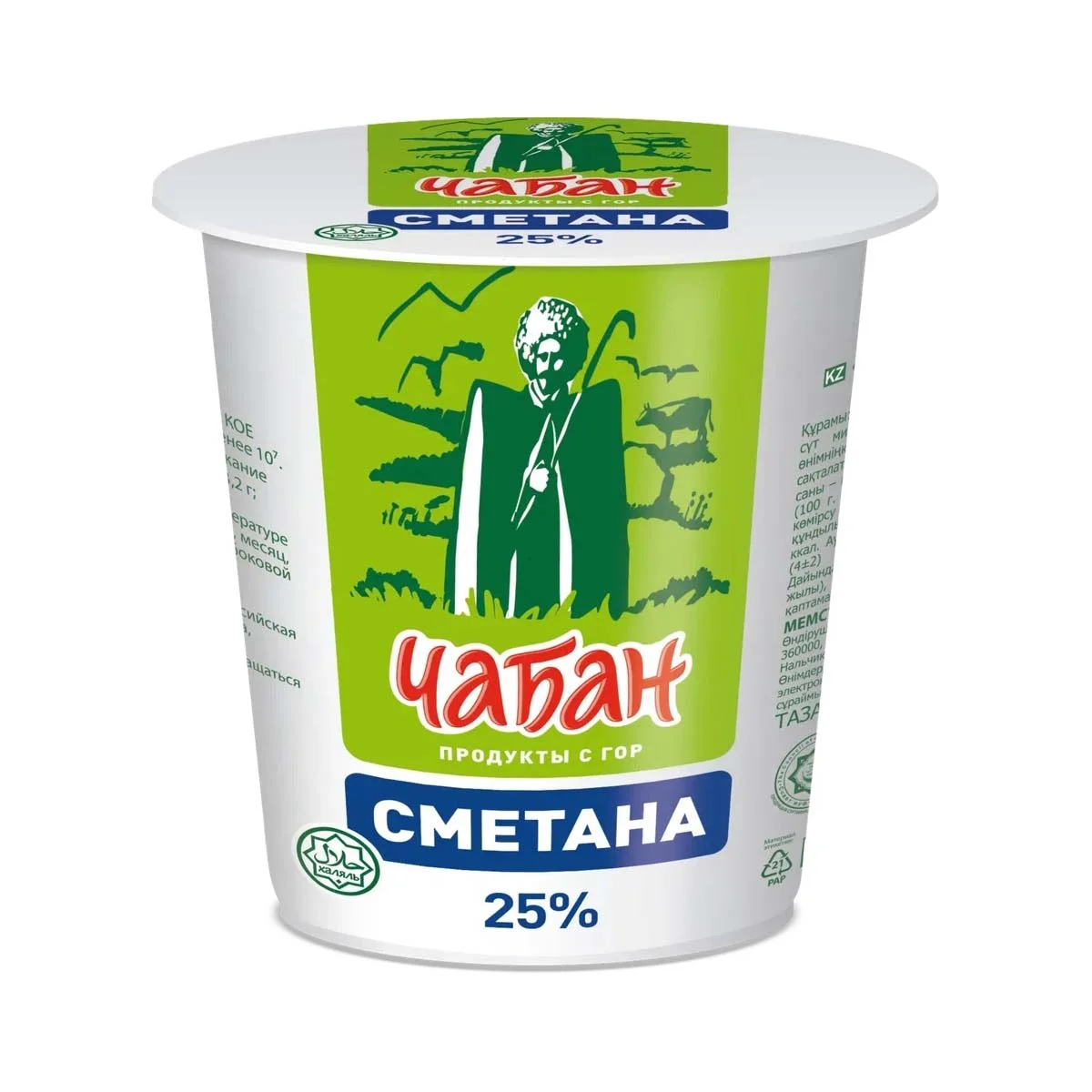 Сметана Чабан 25% 400г
