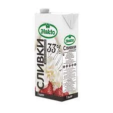 Сливки Элакто 33% 1л