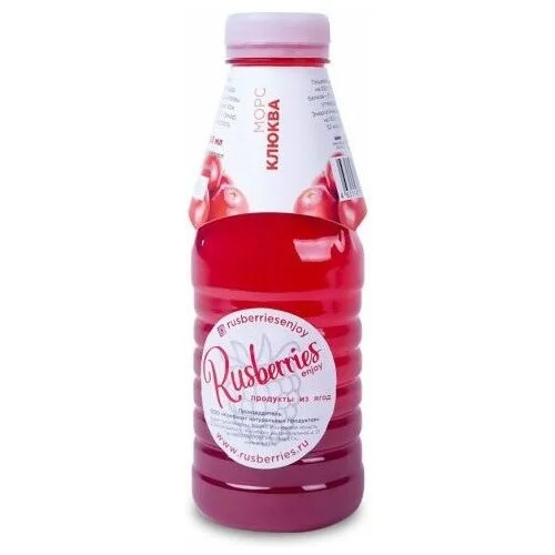 Морс Rusberries натуральный Ягодный пл/б 0,5л Клюква