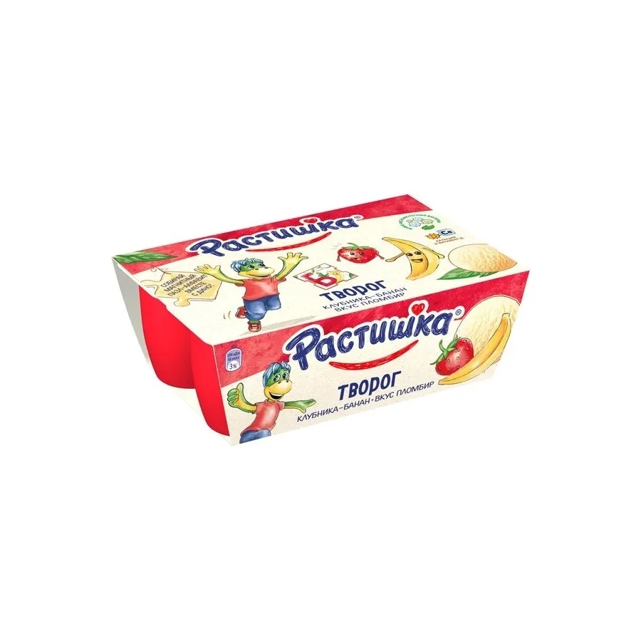 Десерт Растишка 6* 270г клубника банан пломбир 270 г