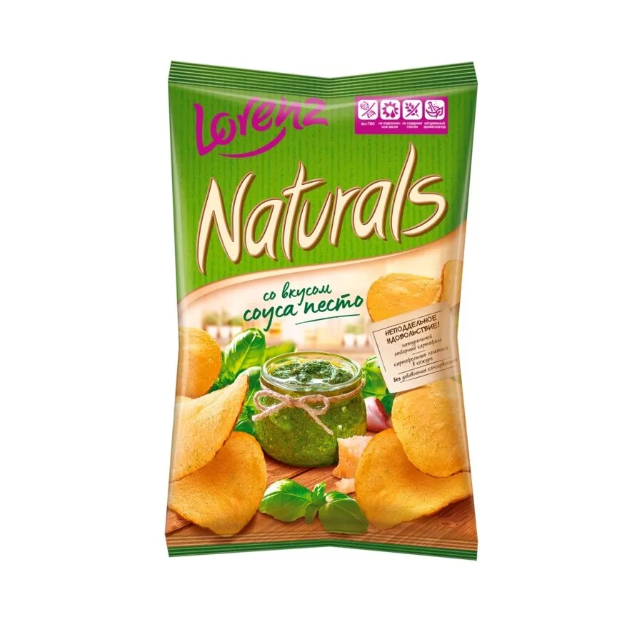 Чипсы Натуралс cо вкусом соуса Песто 100 г