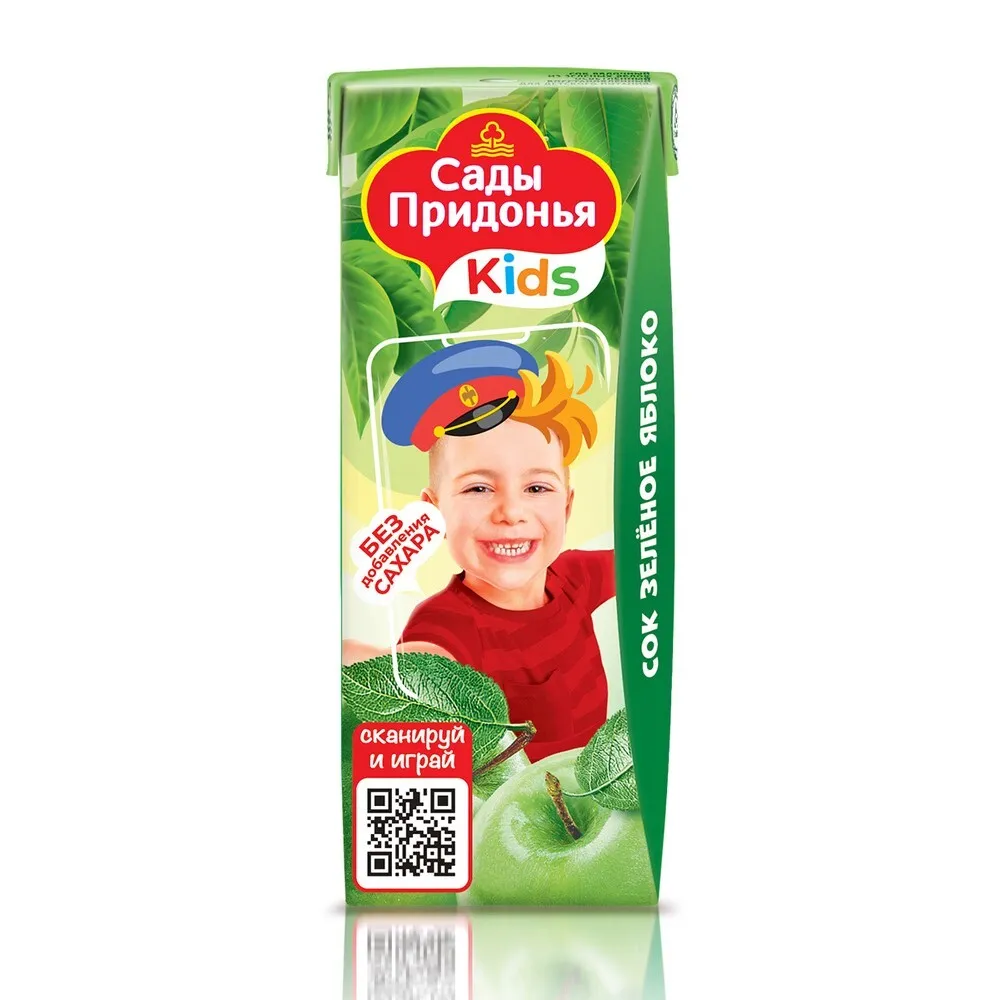 Сок Сады Придонья 0,2л яблоко из зеленых яблок