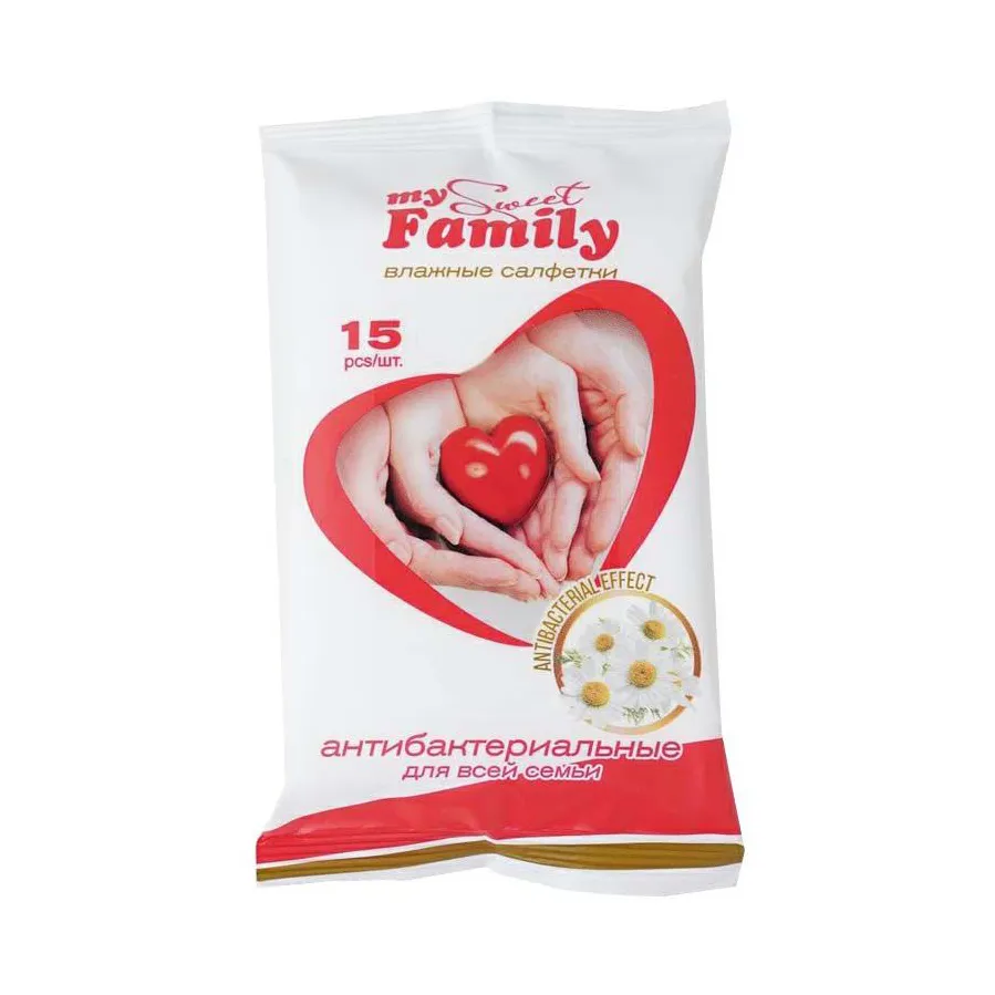 Салфетки влажные My sweet family 15шт