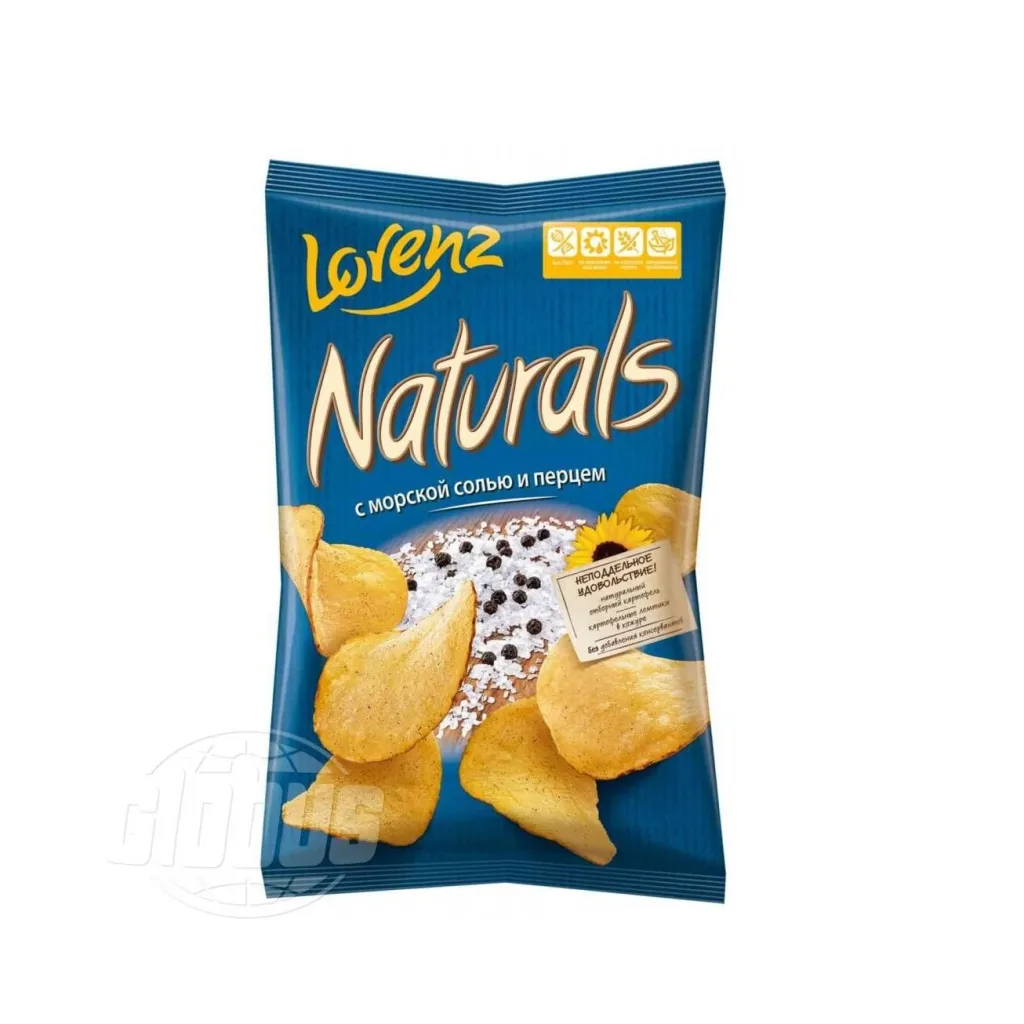Чипсы Натуралс с морск солью и перцем 100 г