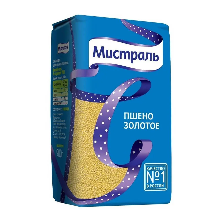Крупа Мистраль Пшено шлифованное 900г