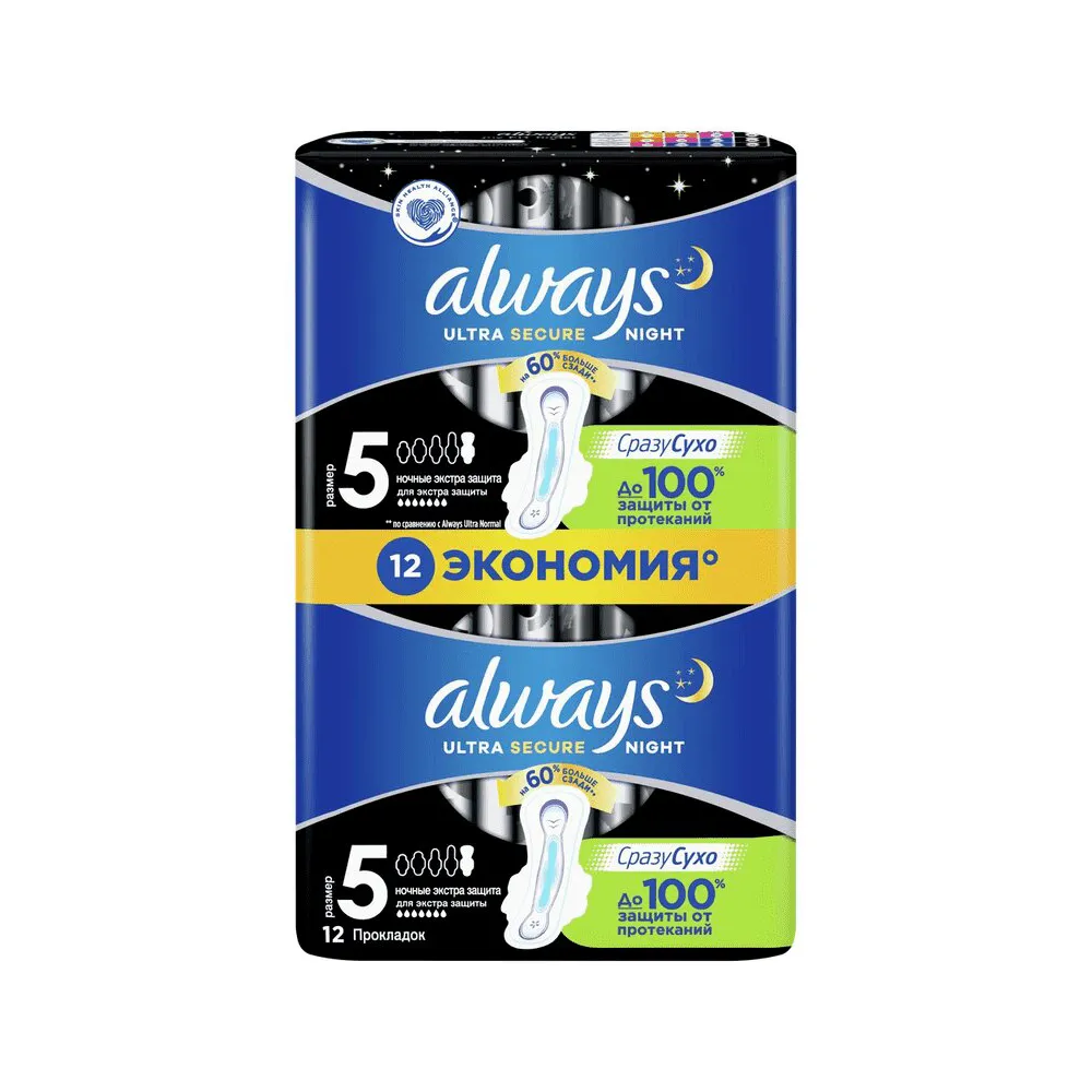 Прокладки Always ультра найт 12шт