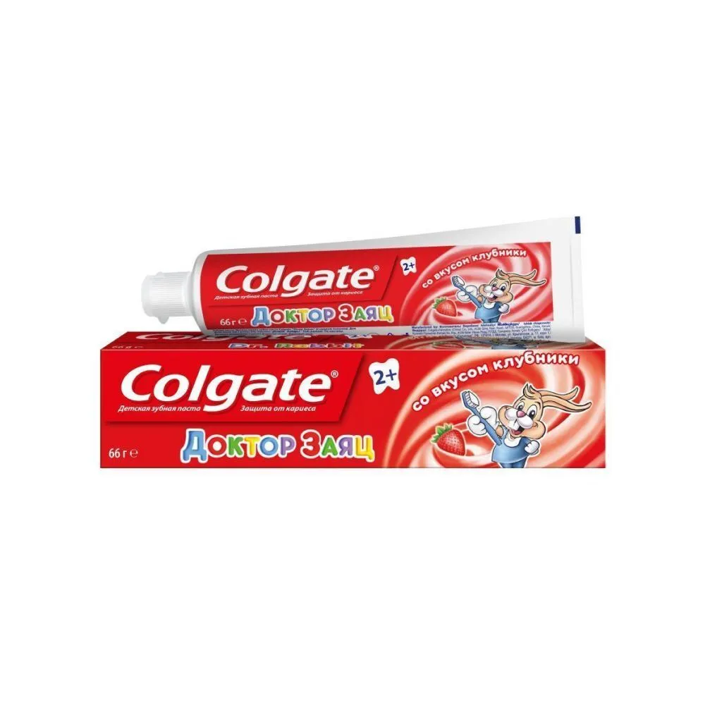 Зубная паста Colgate 2+ Доктор Заяц клубника 50мл