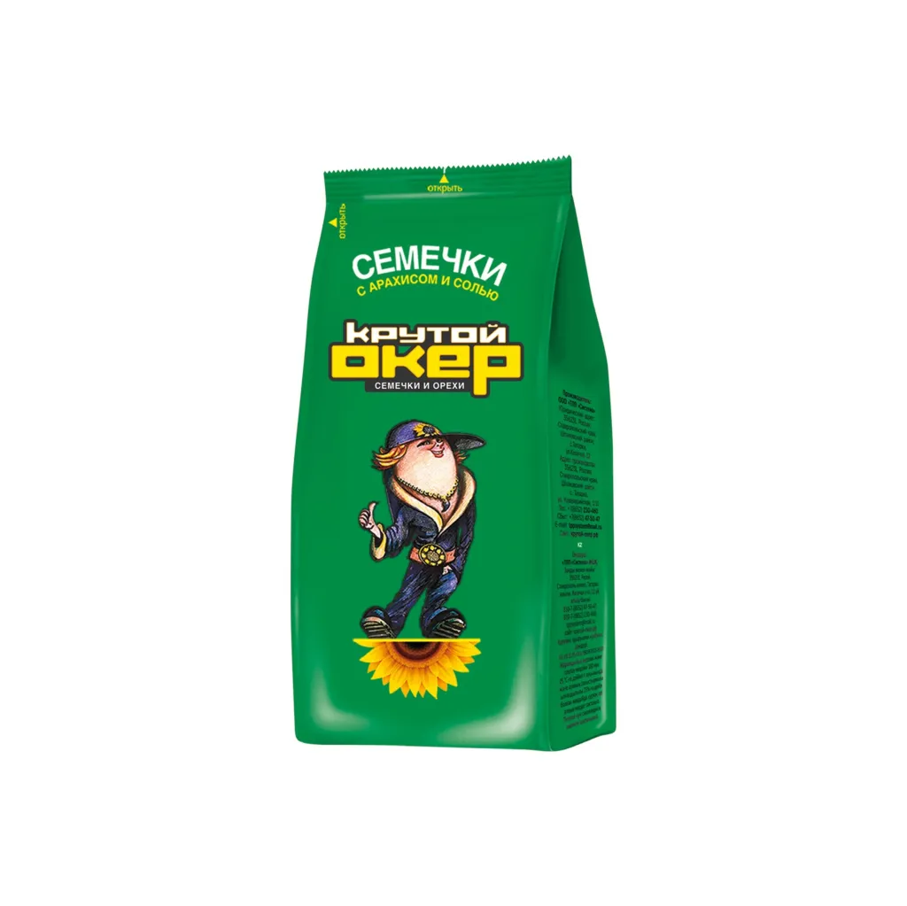 Семечки Крутой Окер с солью и арахисом 80 г