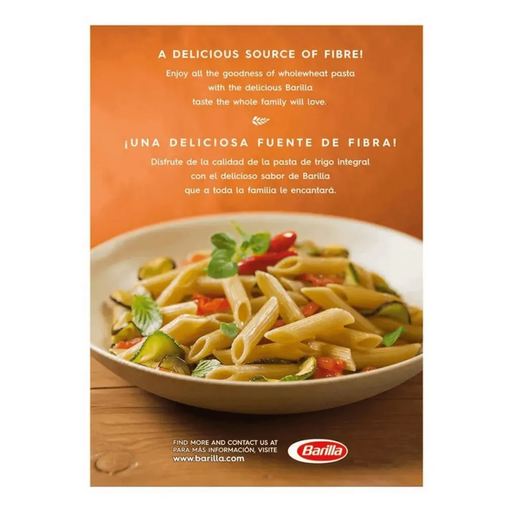 Макароны Barilla Penne цельнозерновые 500г