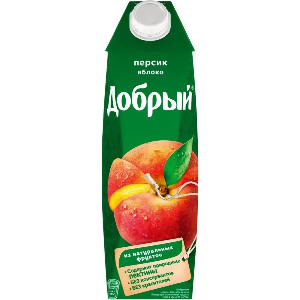 Нектар Добрый 1л Яблоко персик