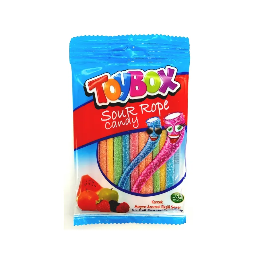 Мармелад жевательный TOYBOX кислые веревки 80 г
