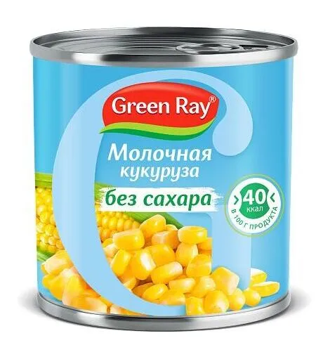 Кукуруза с ключем без сахара Green Ray 425г