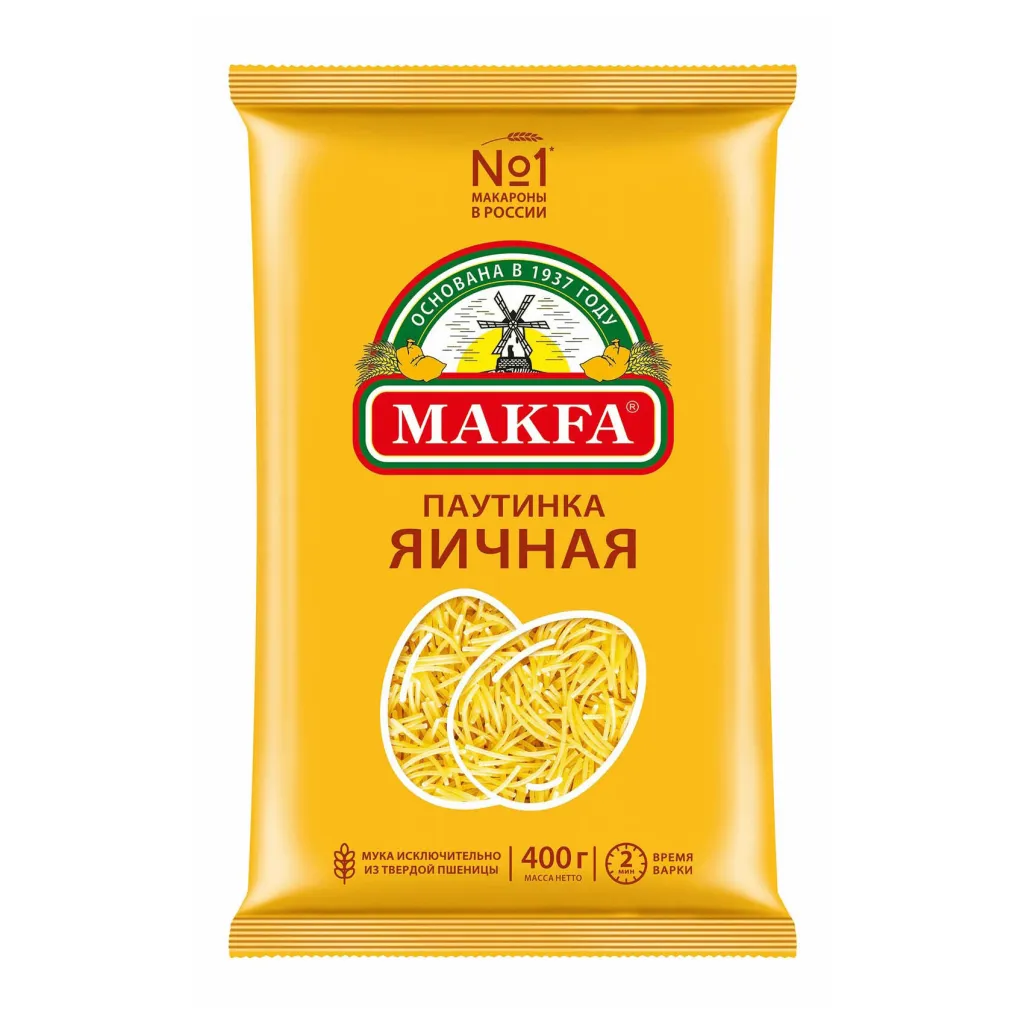 Макароны Makfa Вермишель яичная Паутинка 400г