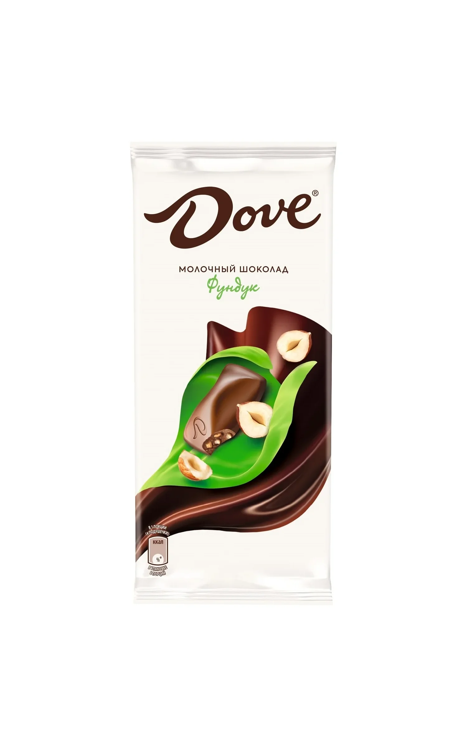 Шоколад Dove молочный с дробленым фундуком 90г
