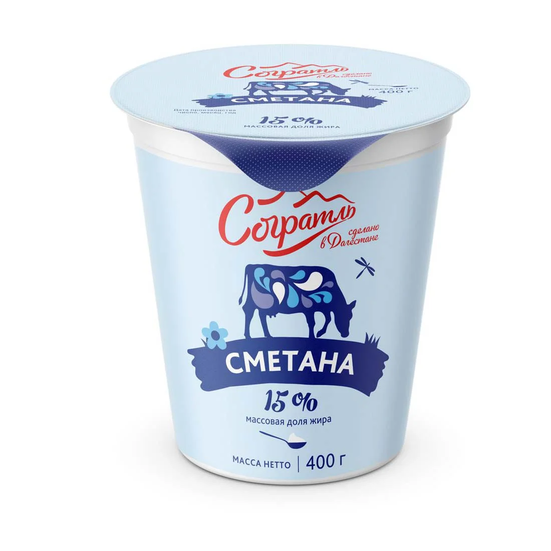 Сметана Согратль 15% 400г