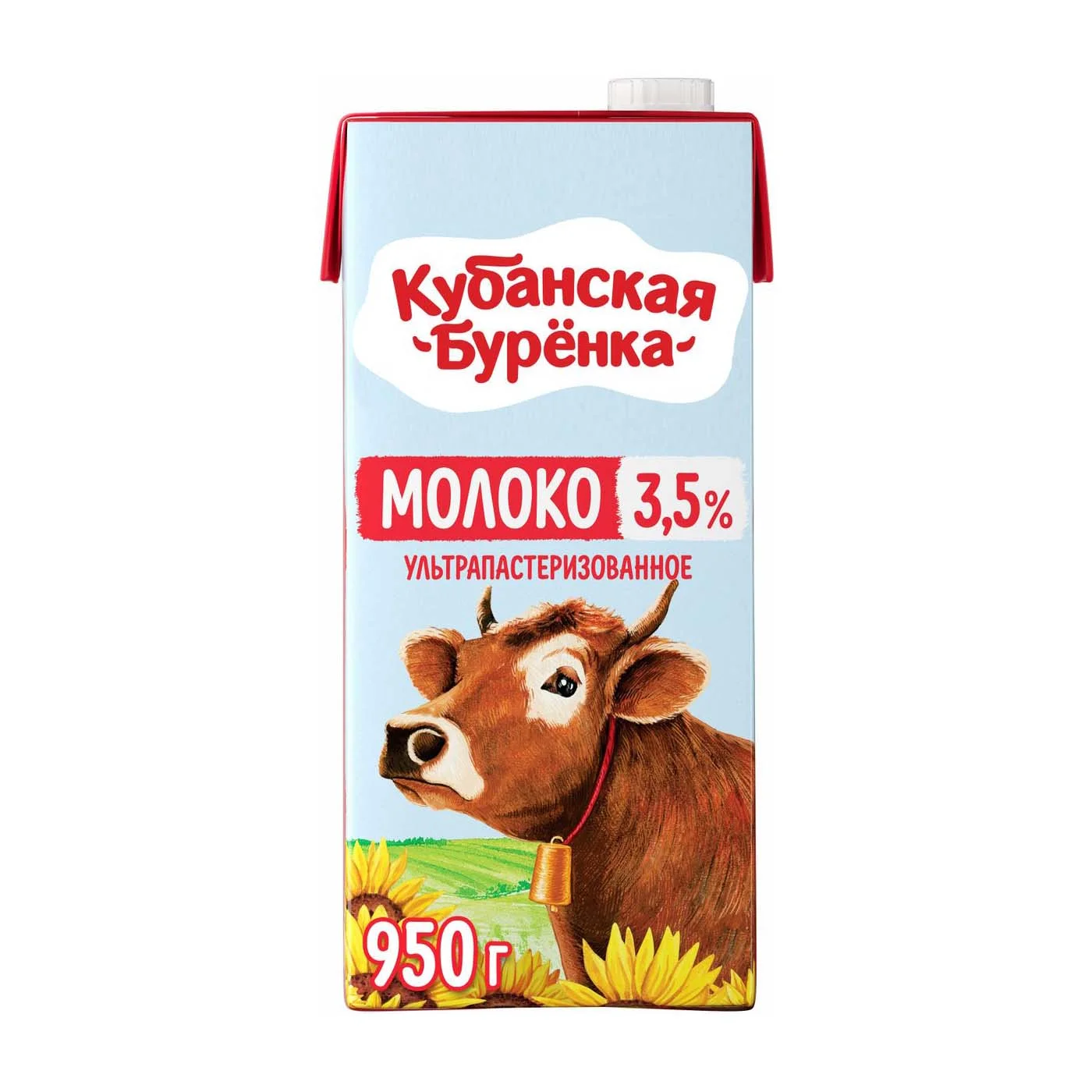 Молоко Кубанская Буренка 3.5% ультрапастеризованное 950г