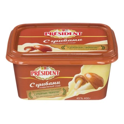 Сыр плавленый President С грибами 400 г