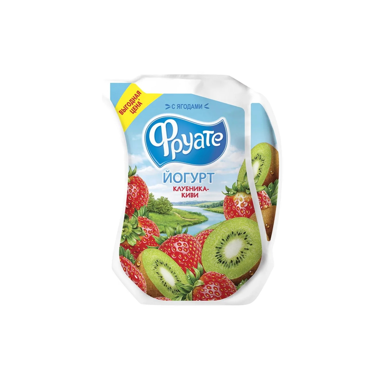 Йогурт Фруате питьев 1.5% клубника-киви 950г