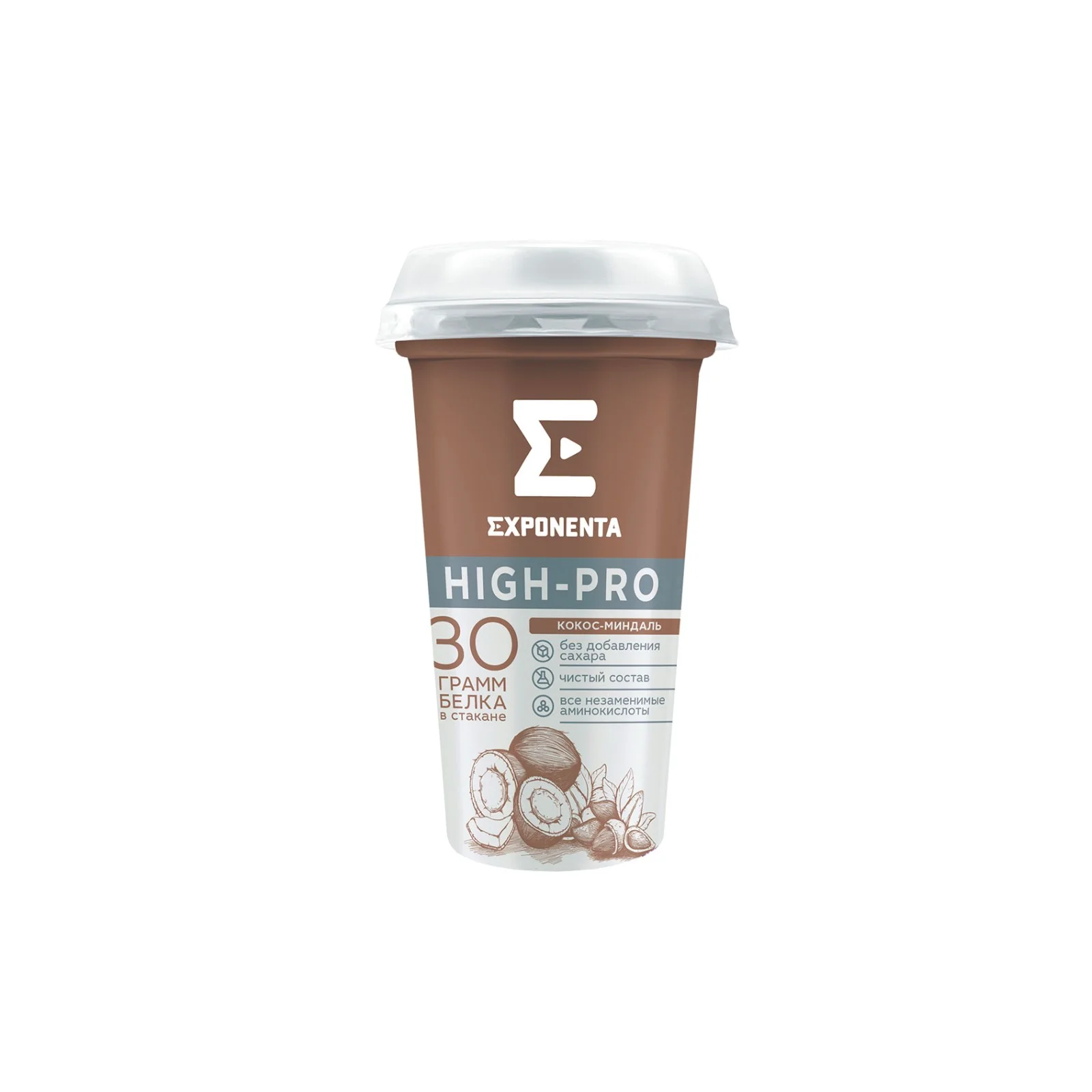 Напиток Exponenta High-pro обезжиренный кокос - миндаль 250г