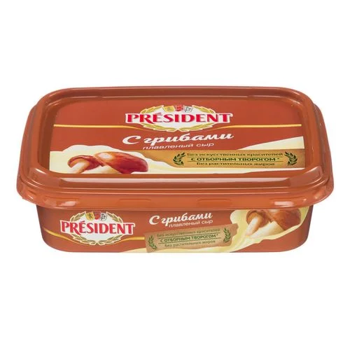 Сыр плавленый President С грибами 200г