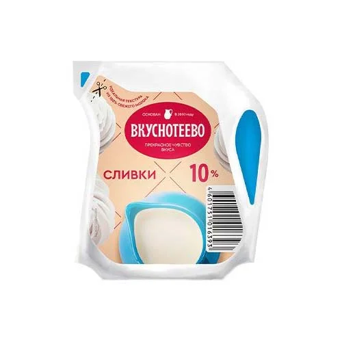 Сливки Вкуснотеево 10% 125 г