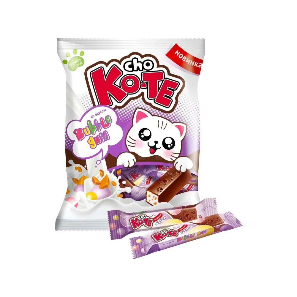 Конфеты Cho Ko-te Bubble gum и взрывной карамелью Essen