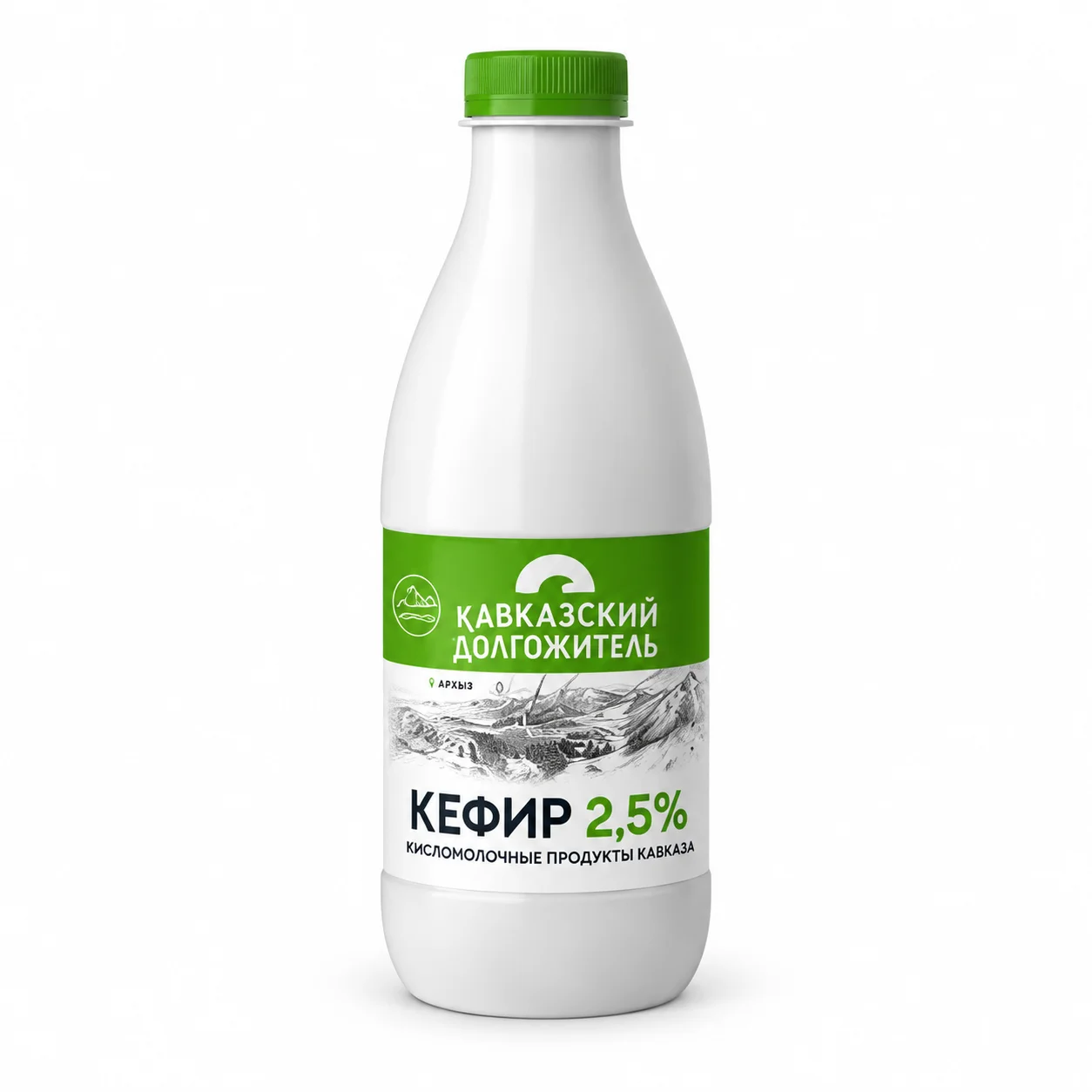 Кефир Кавказский долгожитель 2.5%  пэт/бут 900г