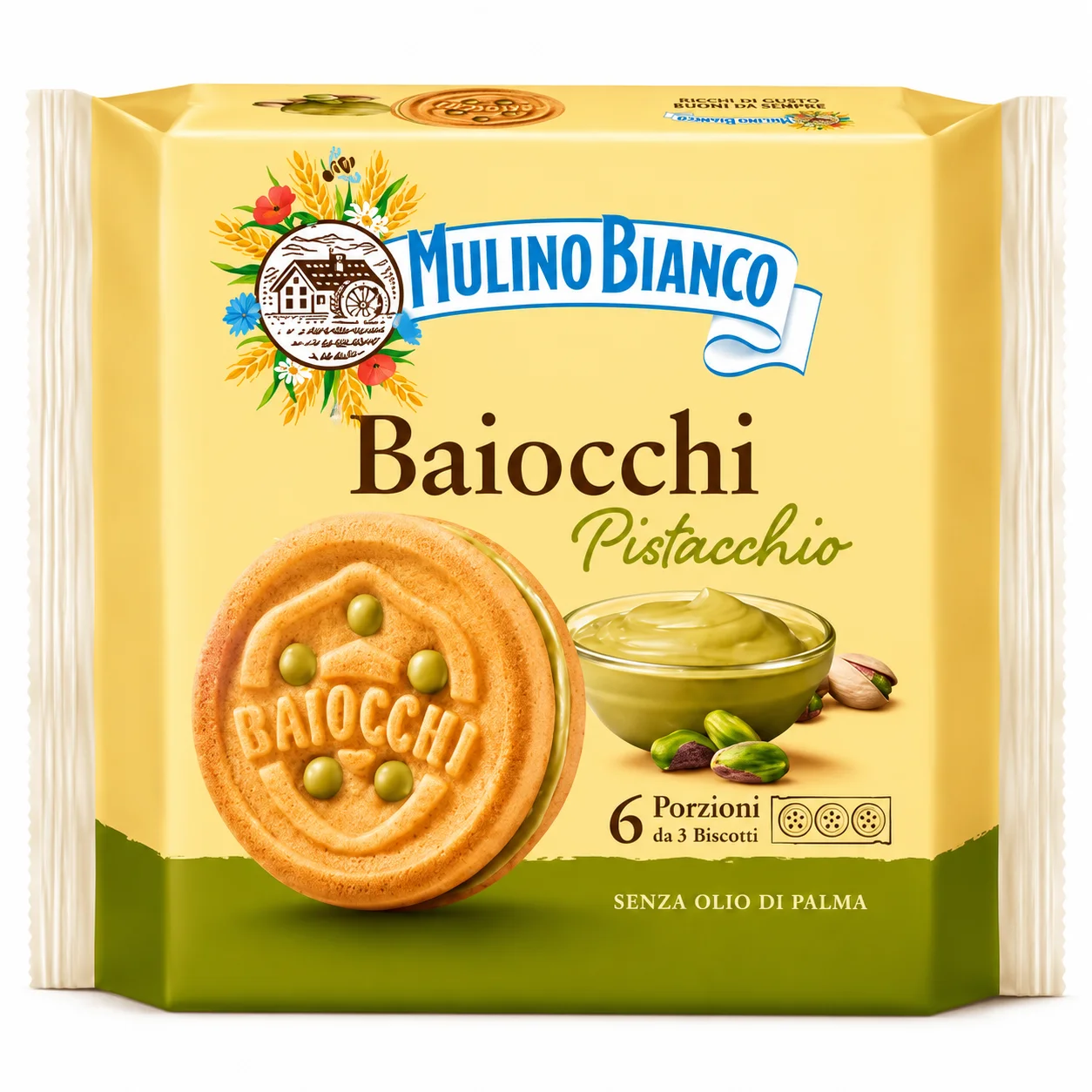 Печенье Mulino Bianco Байокки с фисташкой