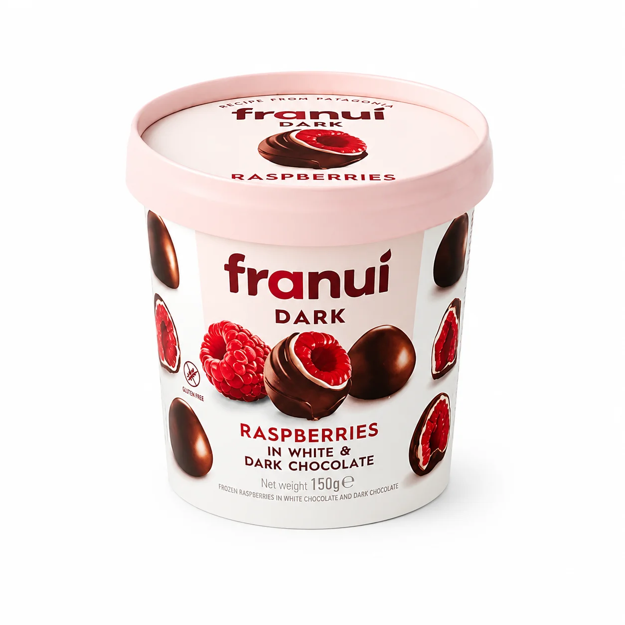 Испанская малина Franui в белом и темном шоколаде 150г