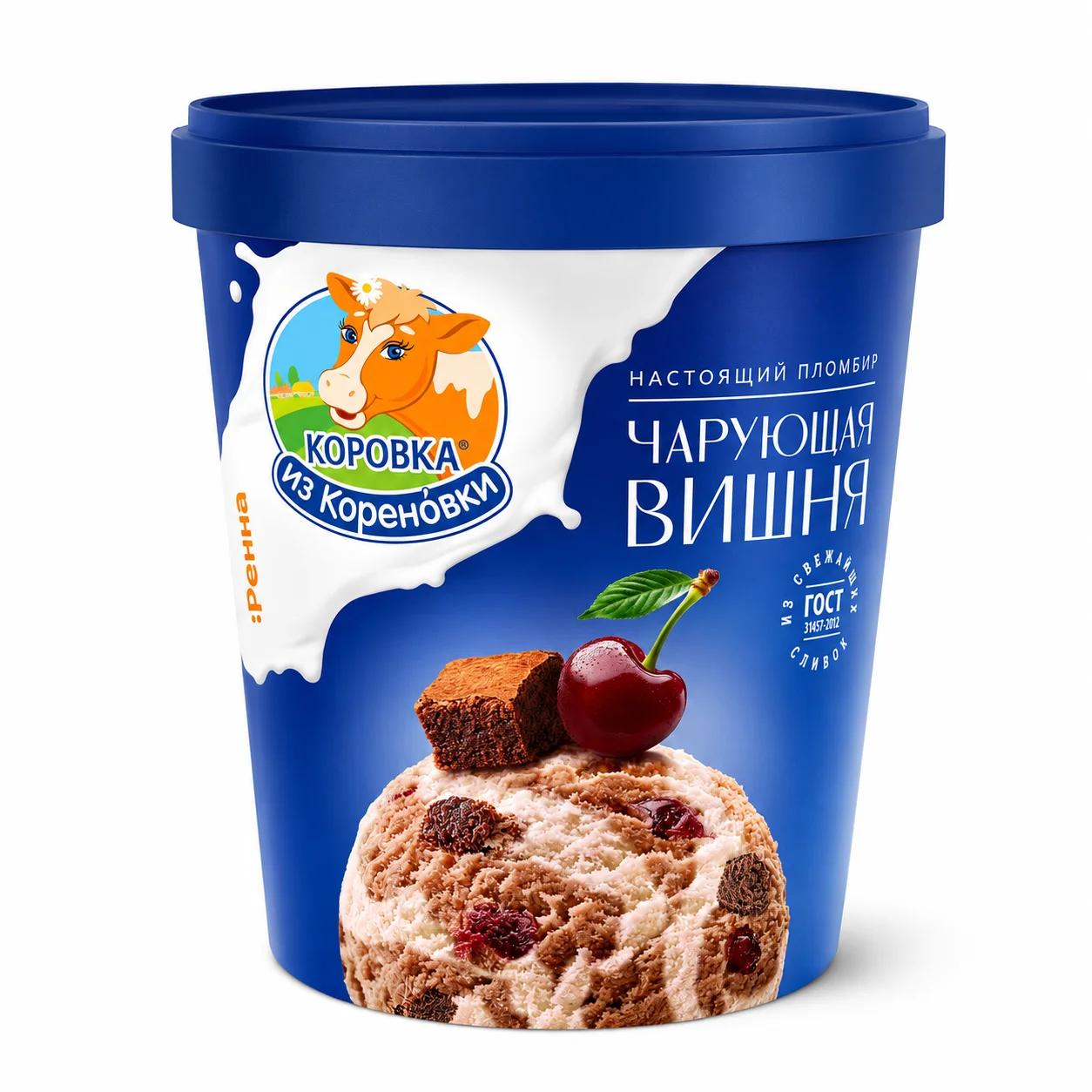Мороженое Кореновка пломбир вишня шоколад