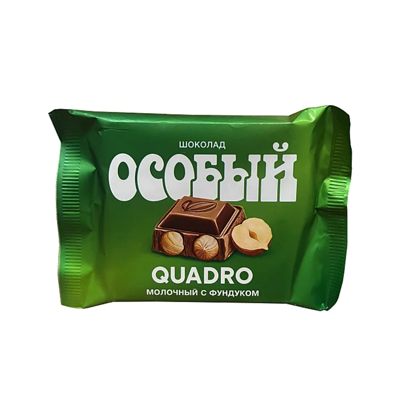 Шоколад Особый Quadro молочный с фундуком