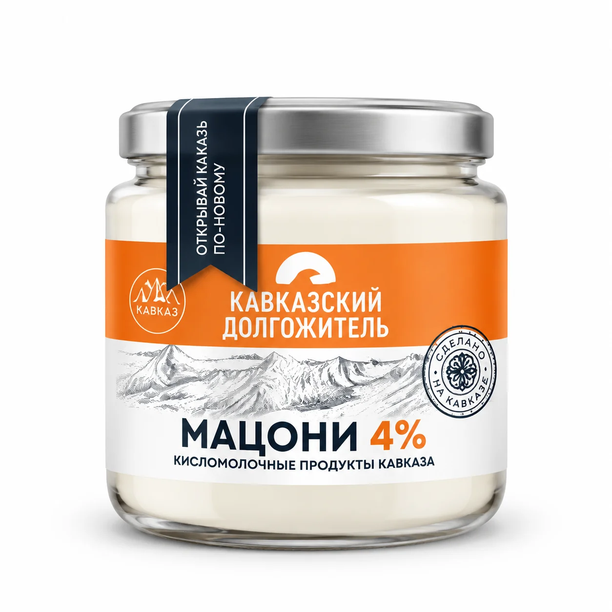 Мацони Кавказский долгожитель 4% ст/б 400г