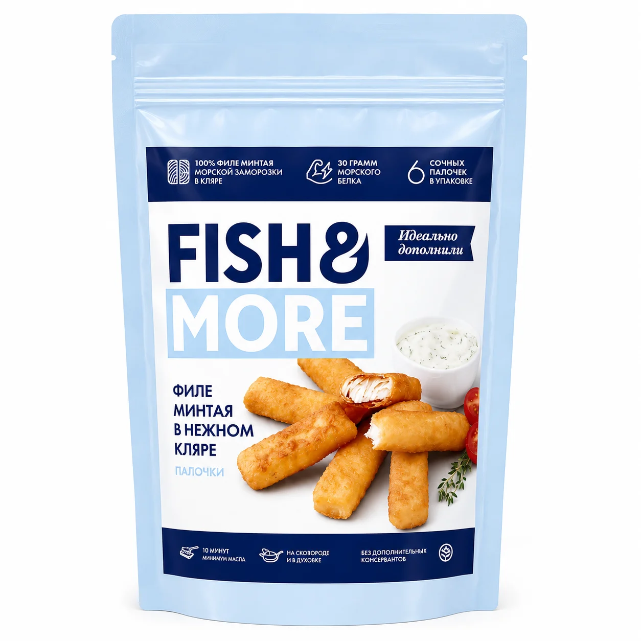 Палочки минтая Fish & More обжар в панировке 330г