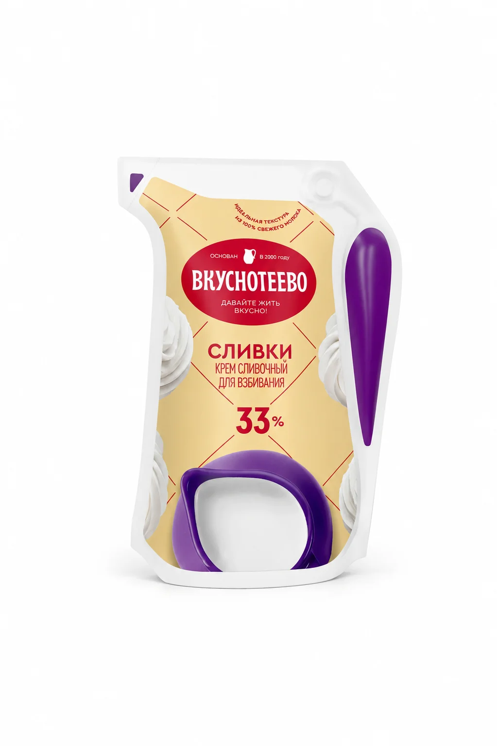 Сливки Вкуснотеево 33% ультрапаст 250 г